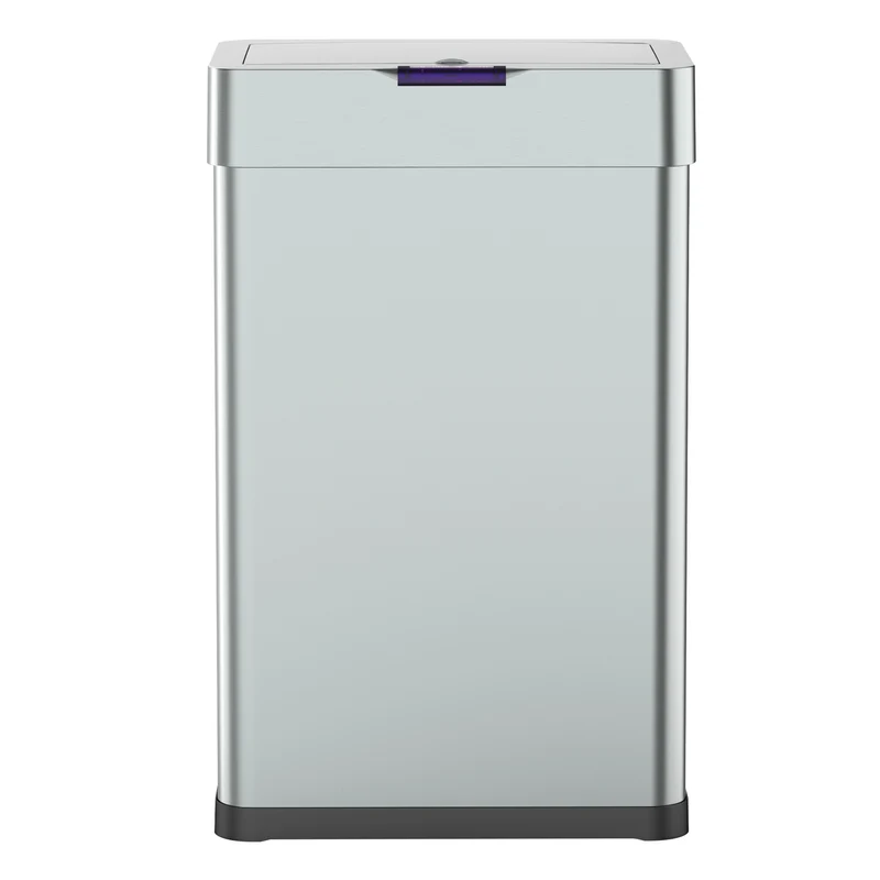 Poubelle de cuisine automatique design 70L DAYTONA en acier INOX avec cerclage