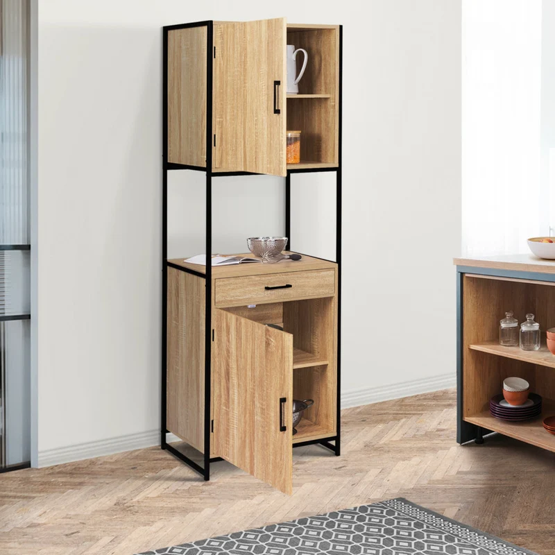 Meuble de cuisine / Vaisselier Memphis 2 niveaux 60x170cm