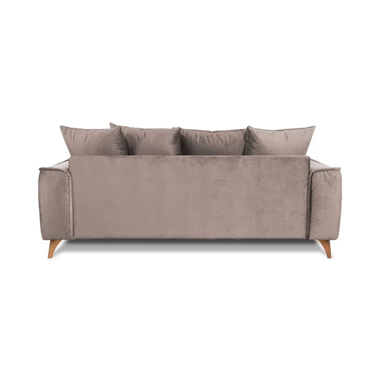 Maison Aubertin Canapé Velours Droit Beige Altamo - 3 Places