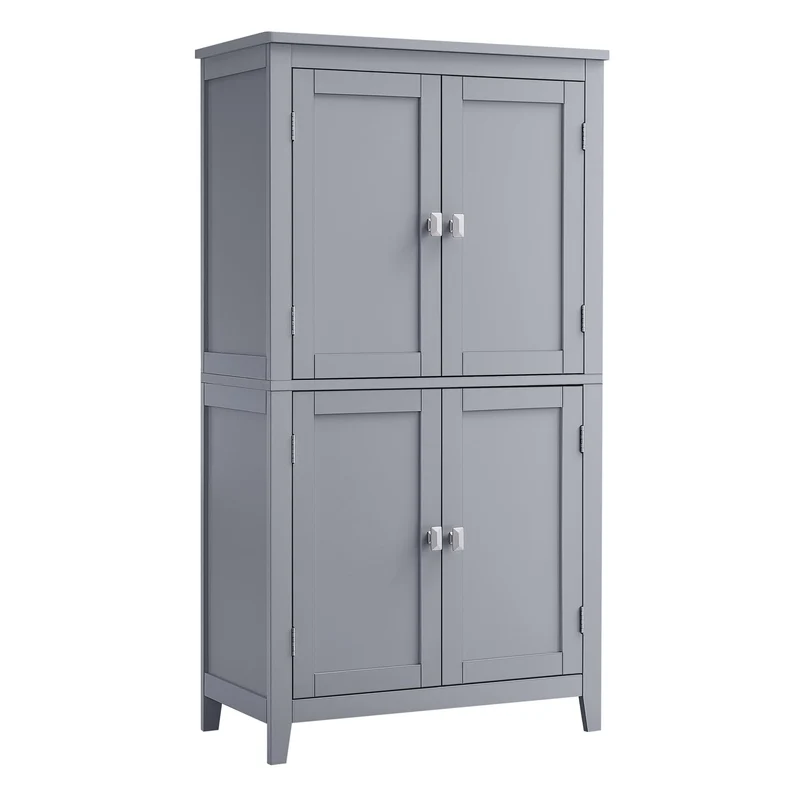 VASAGLE Meuble de Salle de Bain, Armoire de Rangement, 4 Portes