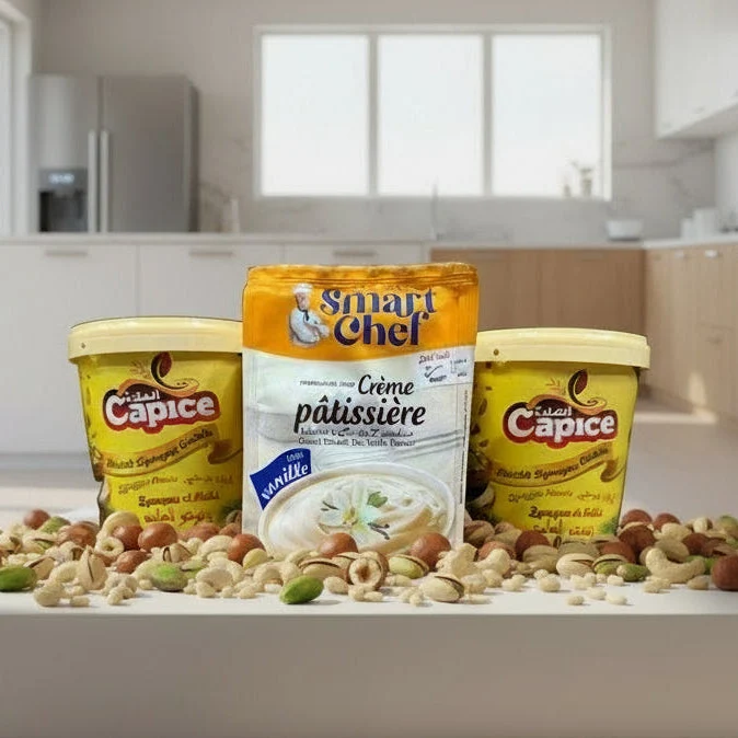Assidet Zgougou Capice = une crème pâtissière vanille offerte