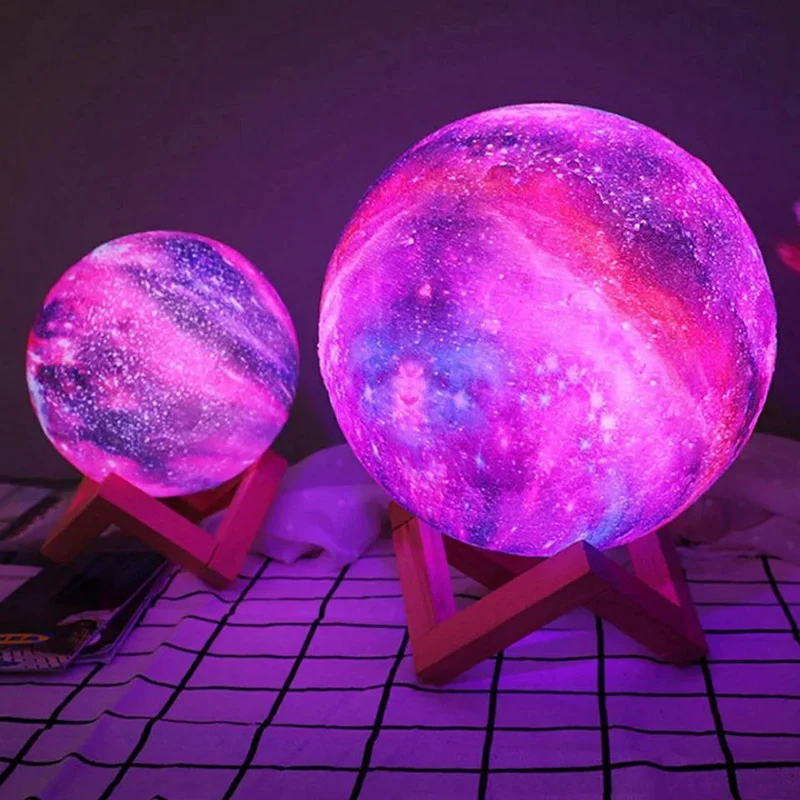 3D Galaxy Moon Lamp Night Light