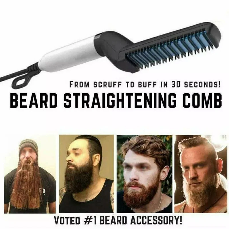 Brosse à cheveux pour hommes, peigne à barbe multifonctionnel