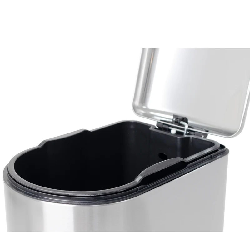 Poubelle cuisine étroite à pédale en acier 40L FULLER en inox brossé design