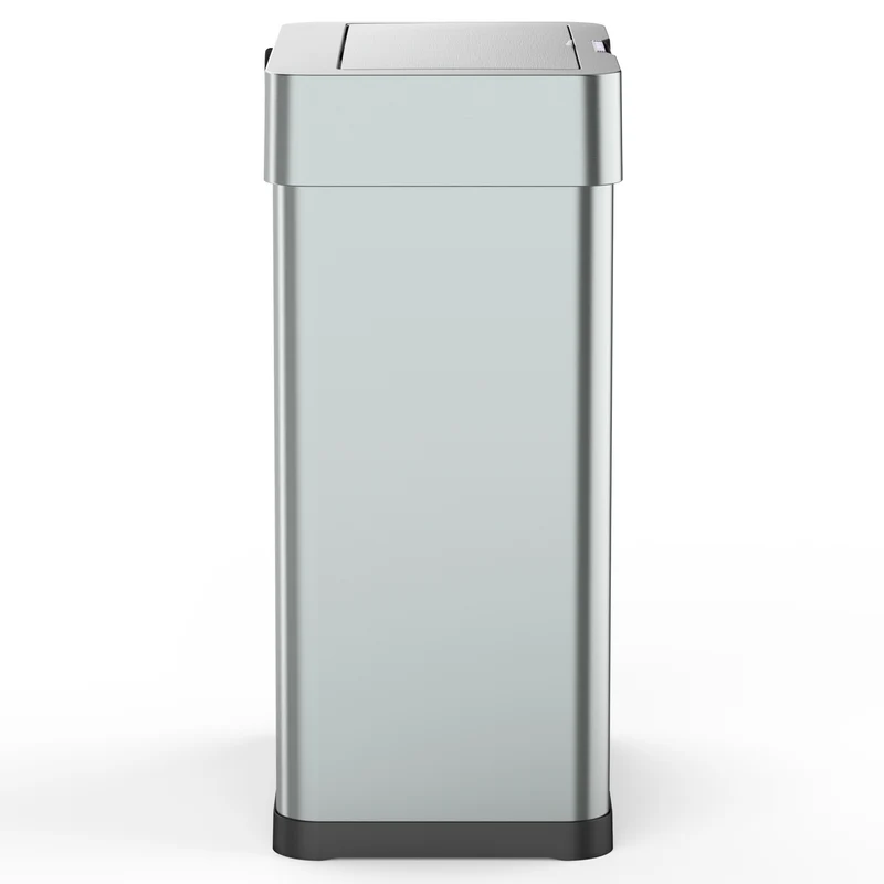 Poubelle de cuisine automatique design 60L DAYTONA en acier INOX avec cerclage