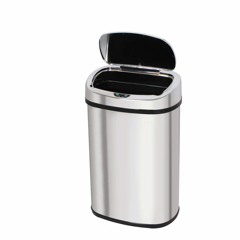 Poubelle de cuisine automatique 68L MAJESTIC grande capacité en acier INOX avec cerclage