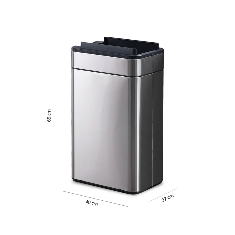Poubelle Smart Sensor 60L argent