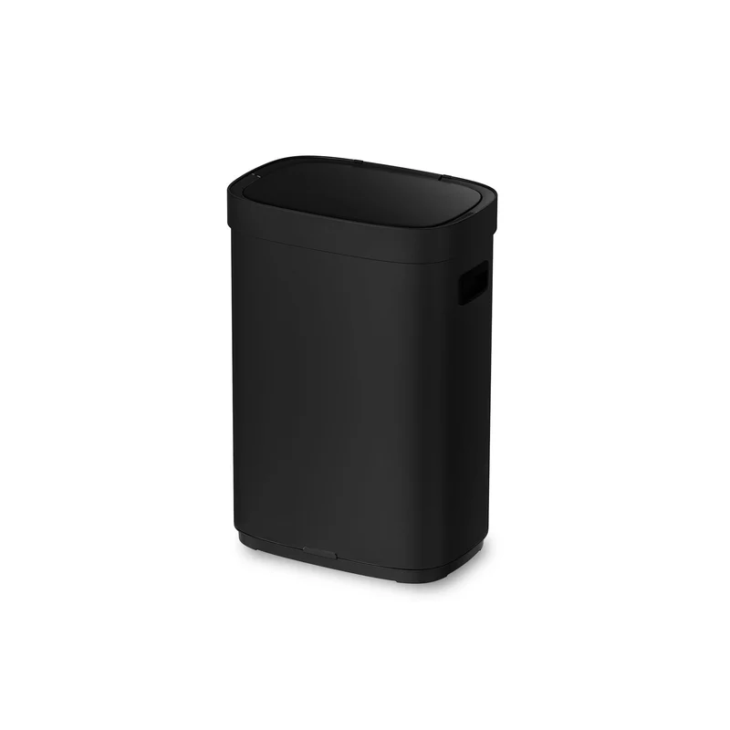 Poubelle Mira avec couvercle à fermeture douce et voyant d'état LED 50 litres Noire