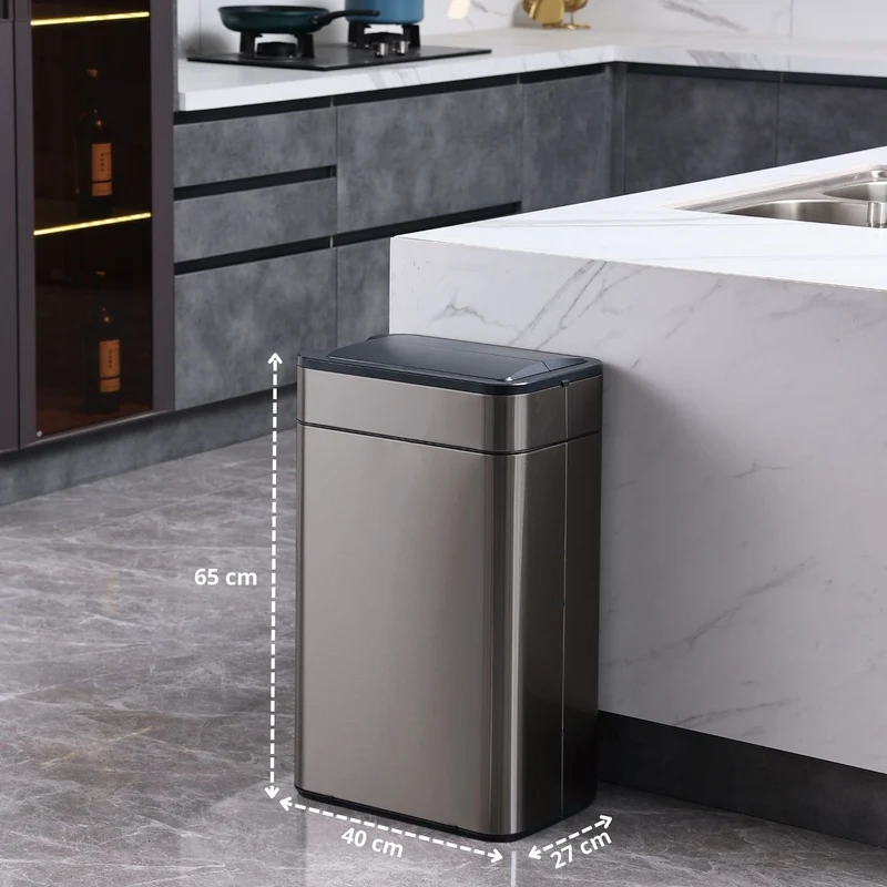 Poubelle Smart Sensor 60l Gris Carbone