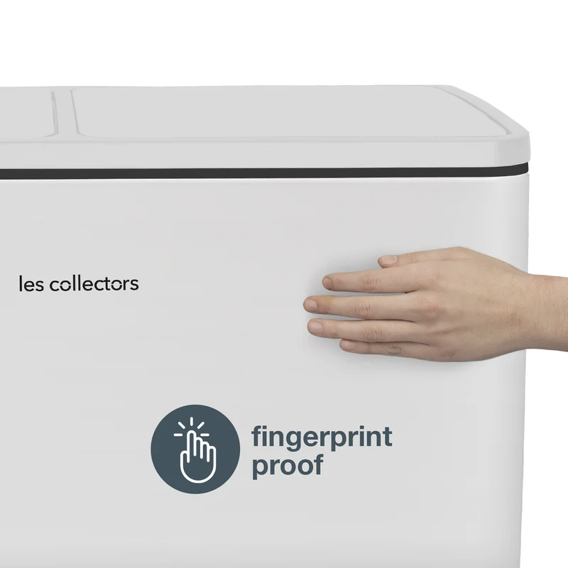 Poubelle 2x30L Blanche