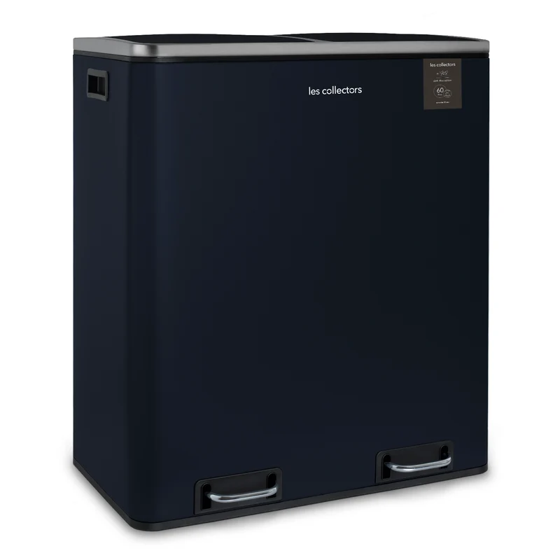 Poubelle de tri 2x30L Bleu Nuit