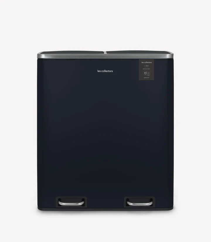 Poubelle de tri 2x30L Bleu Nuit