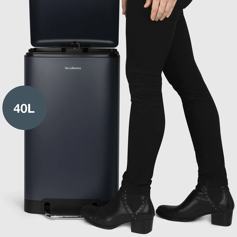 Poubelle pédale 40L - édition bleu profond