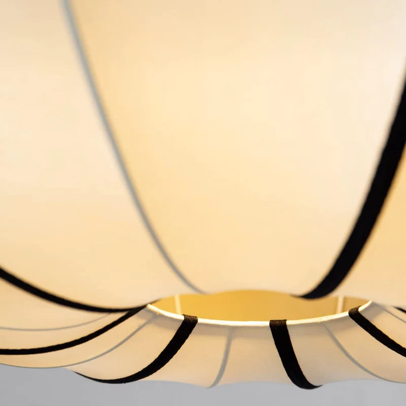 JOMBID Lustre en tissu de style chinois E27 1 lumière réglable au plafond suspendu lumière intérieure salon salle à manger luminaire suspendu japonais maison tatami chambre suspension lampe