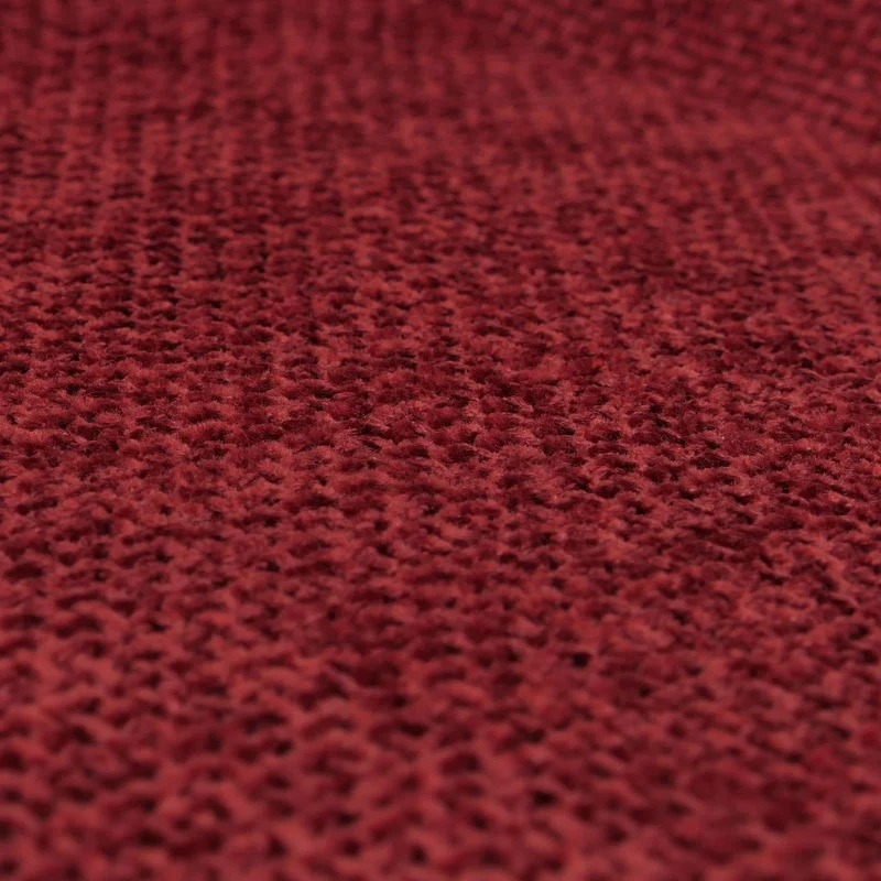 Mendler Lot de 2 chaises de Salle à Manger HWC-O48 Chenille (320g/m²) Oeko-Tex Bordeaux
