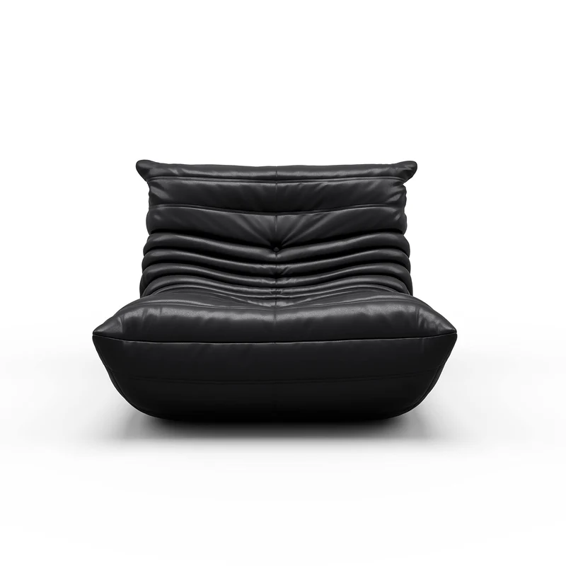 Togo Pouf poire haut de gamme non compressé pour adultes, canapé de sol en mousse à mémoire de forme avec tissu doux, fauteuil de salon confortable pour salon, chambre à coucher, appartement, cuir