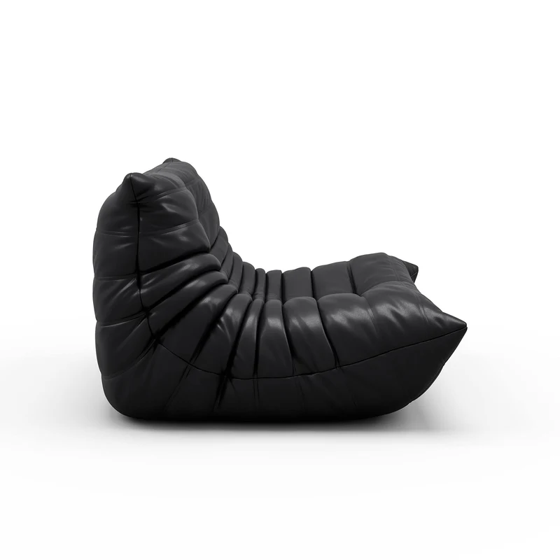 Togo Pouf poire haut de gamme non compressé pour adultes, canapé de sol en mousse à mémoire de forme avec tissu doux, fauteuil de salon confortable pour salon, chambre à coucher, appartement, cuir