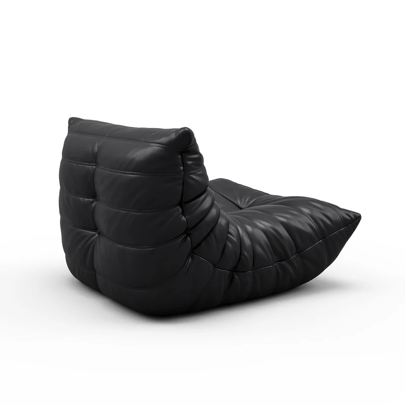 Togo Pouf poire haut de gamme non compressé pour adultes, canapé de sol en mousse à mémoire de forme avec tissu doux, fauteuil de salon confortable pour salon, chambre à coucher, appartement, cuir