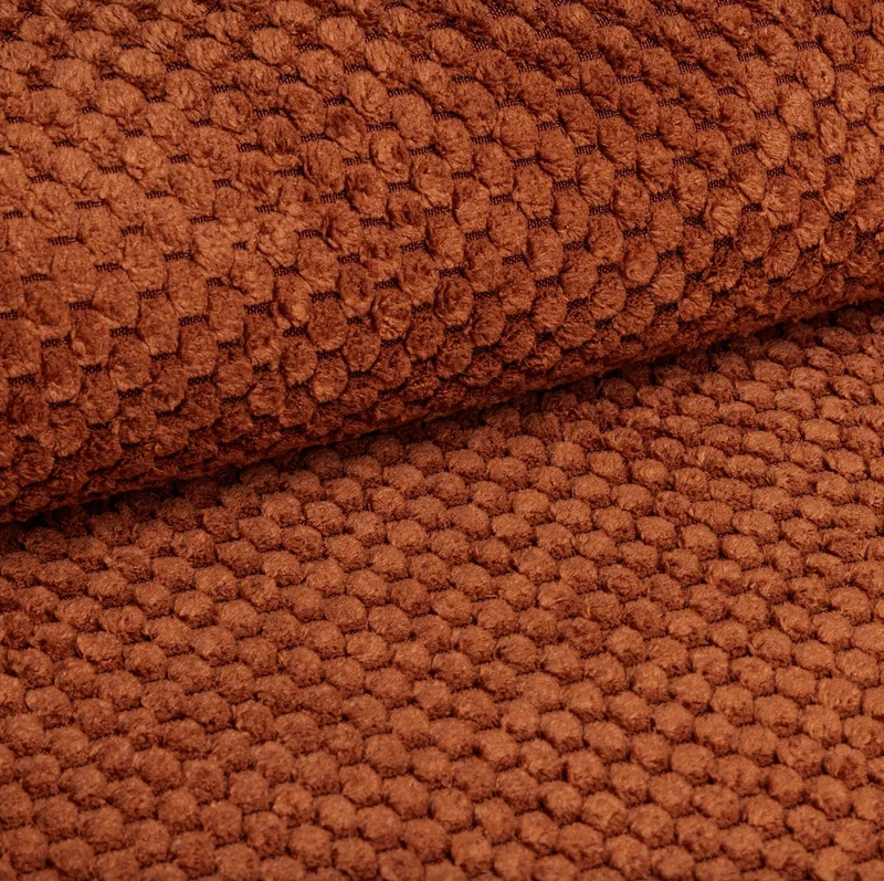 Tendencio Canapé d'angle Convertible LAVIA en Tissu Anti tâche hydrophobe Doux au Toucher (Terracotta)