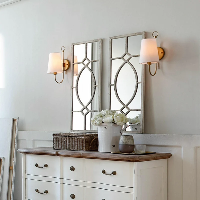 Loberon Millery Miroir - Métal Massif avec Une Patine à l'ancienne - Utilisation Polyvalente, Blanc Vieilli