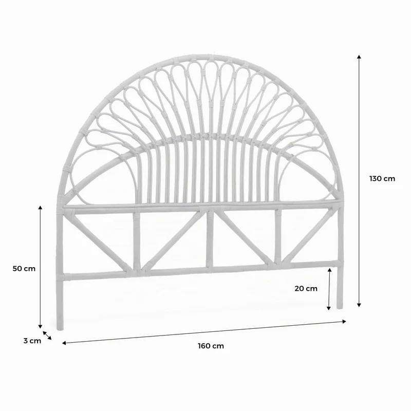 Alice's Garden sweeek - Tête de lit en rotin foncé. L 160 x P3 x H130cm