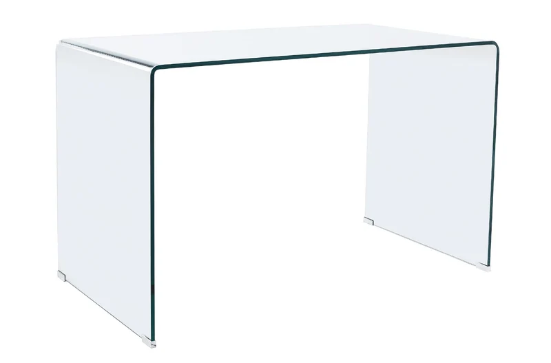 PEGANE Table de Bureau rectangulaire en Verre - Longueur 120 x Profondeur 70 x Hauteur 74 cm