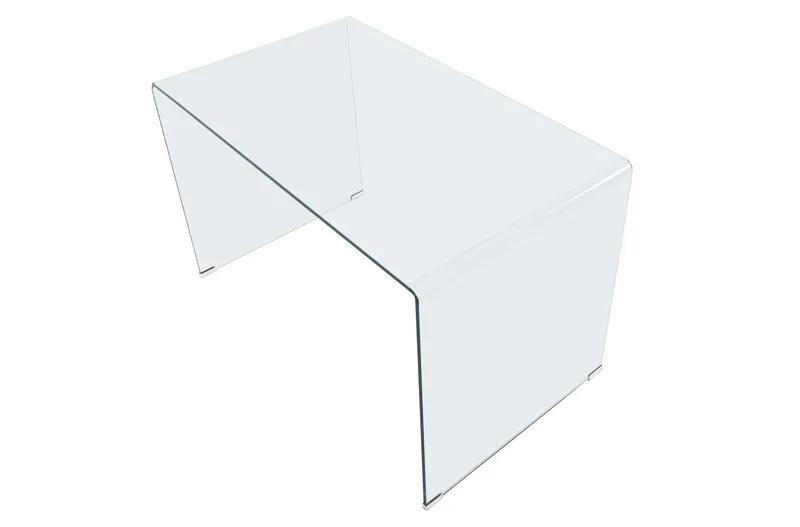 PEGANE Table de Bureau rectangulaire en Verre - Longueur 120 x Profondeur 70 x Hauteur 74 cm