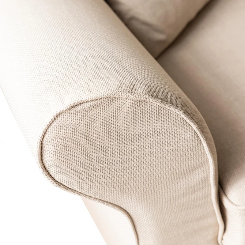 Happy Garden Canapé Oscar en Tissu Beige 3 Places Fixe - Made in France