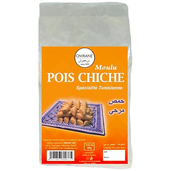 Farine de pois chiche grillée 500gr - OMRANE