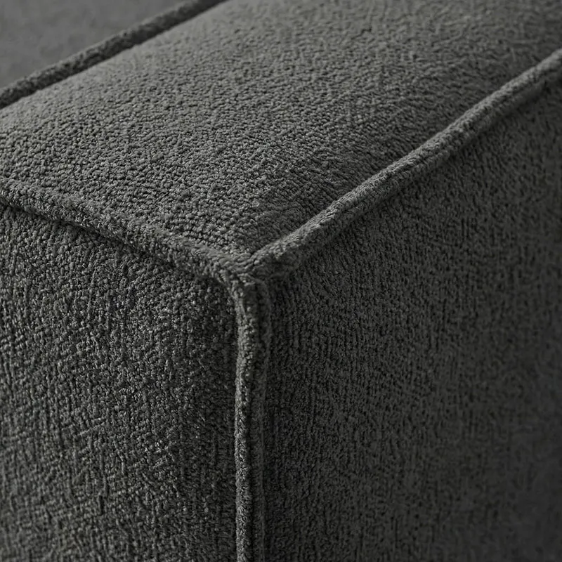 Menzzo Canapé Clic-Clac 3 Places Roger Tissu Bouclette Gris – Convertible Design Moderne 230 cm – Canapé Lit Confortable avec Dossier Rabattable pour Salon & Studio