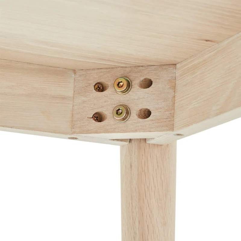 Furnhouse Ibbe Design - Table basse carrée naturelle - 90 x 90 cm - En bois massif de chêne - Design scandinave - Pour salon