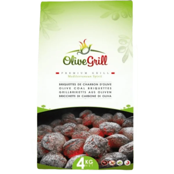Briquettes de charbon d'olives 4kg OLIVECOAL