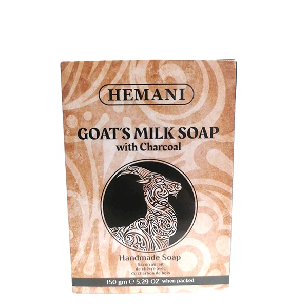 Savon au lait de chèvre et charbon de bois - Hemani 150g