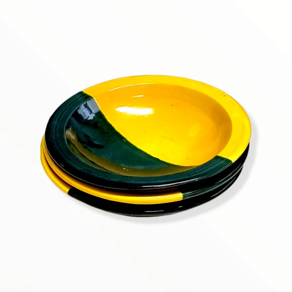 Tebsi jaune et vert en céramique 22 cm