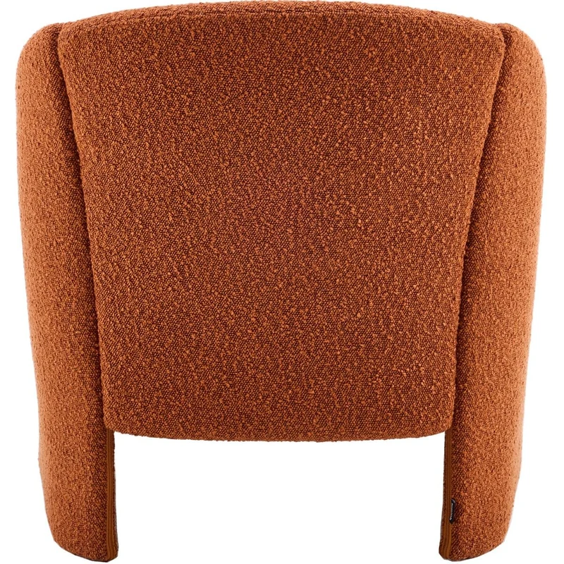 HOMIFAB Fauteuil Arrondi en Tissu bouclé Rouille - Ami