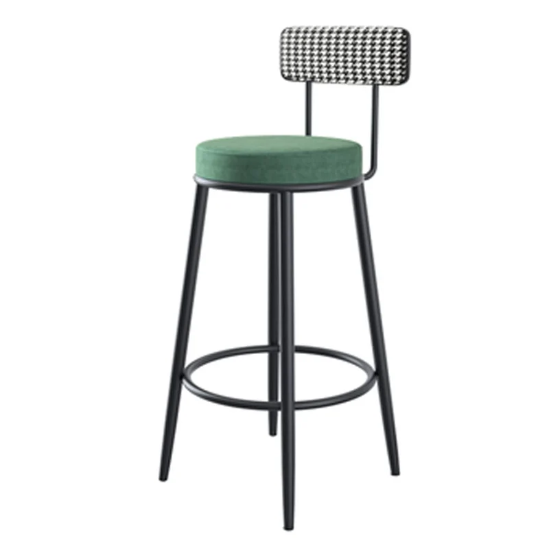Ensemble de tabourets de bar en métal de 1/2, faux cuir Chaise à hauteur de comptoir avec dossier, Tabourets d'îlot de cuisine avec pieds et repose-pieds dorés Pour la maison Restauration au bar