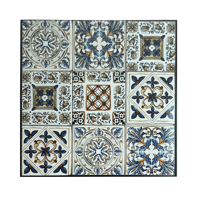 AXI Camilla Table De Bistrot Bleu - Mosaïque | Petite Table Basse, Design Carré, Carreaux en Céramique | Balcon, Terrasse Ou Balcon - Charge Max : 40 Kg / 60 X 60 X 75 Cm