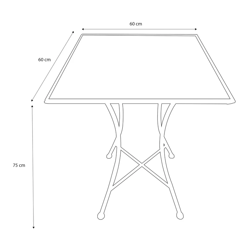 AXI Camilla Table De Bistrot Bleu - Mosaïque | Petite Table Basse, Design Carré, Carreaux en Céramique | Balcon, Terrasse Ou Balcon - Charge Max : 40 Kg / 60 X 60 X 75 Cm