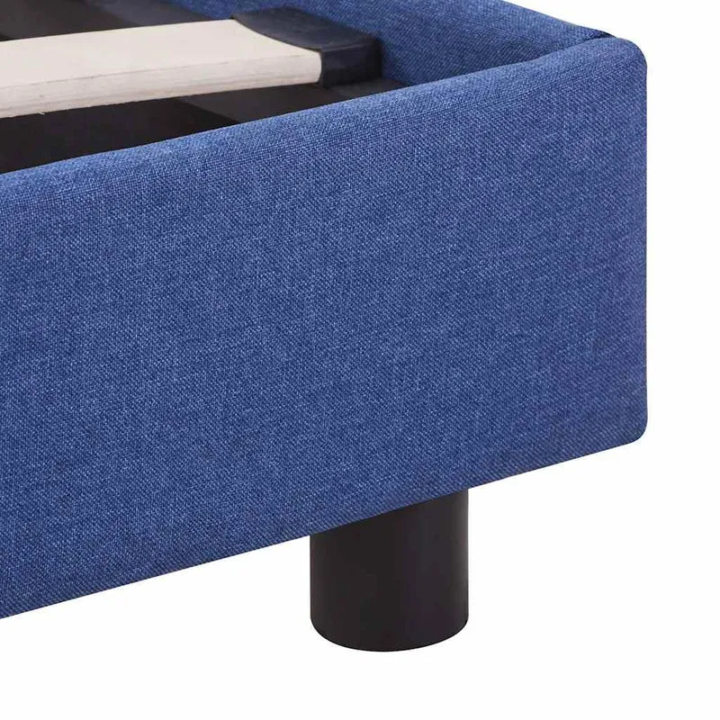 WSJHUHK Meubles, lits et accessoires, lits et cadres de lit, cadre de lit sans matelas, tissu bleu, 150 x 200 cm, King Size