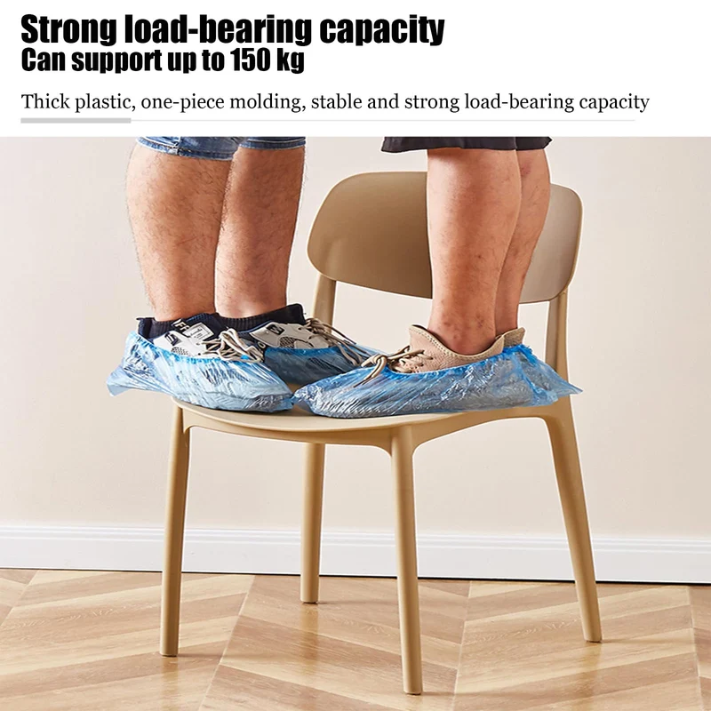 Lot de 4 chaises de salle à manger empilables modernes, ergonomiques sans accoudoirs, légères, avec dossier et siège large, tabouret d'intérieur en plastique pour la maison, le salon, le bureau, le