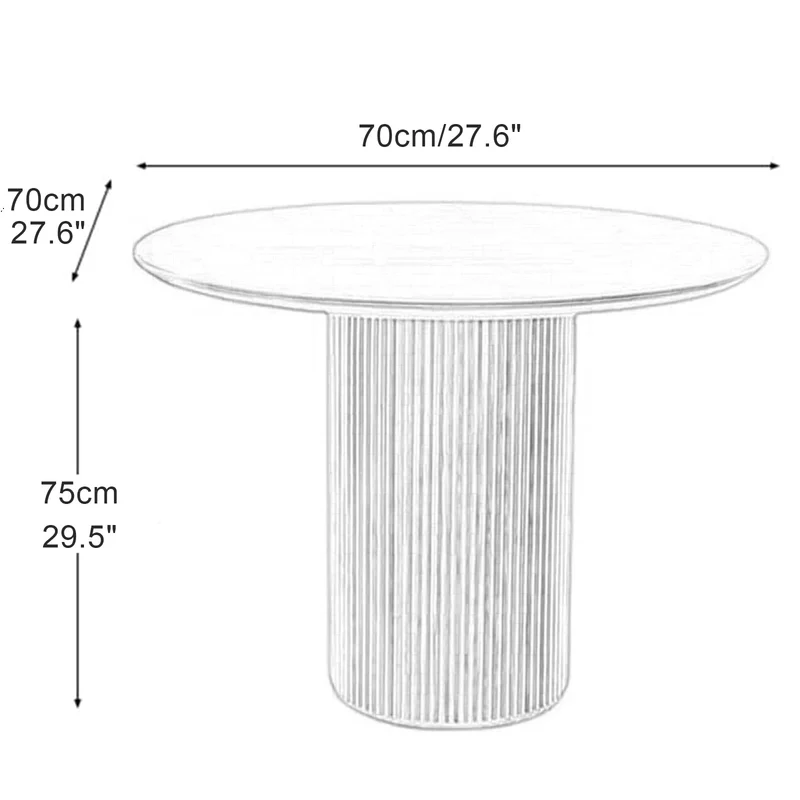 Table de salle à manger ronde en bois de pin, base de piédestal, table de cuisine, table de loisirs, meubles de restaurant, décoration élégante de salle à manger, design en bois durable