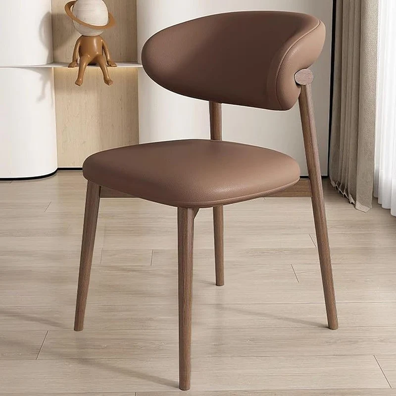 GJVBGA Lot de 2 Chaises de Salle à Manger Modernes - Style Vintage en Imitation Bois et Cuir Synthétique pour Cuisine (Couleur : B)