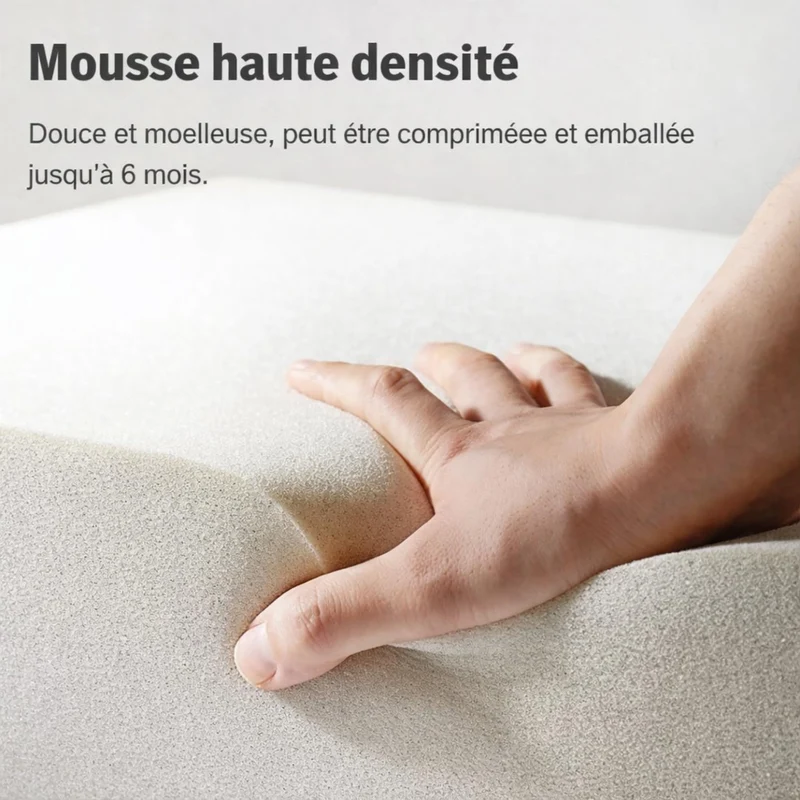 Générique Canapé-Lit Double 3,00m en Velours Côtelé Gris, Compression Vide, Mousse Haute Densité, 300x100x72cm, Design Moderne Sculptural pour Salon