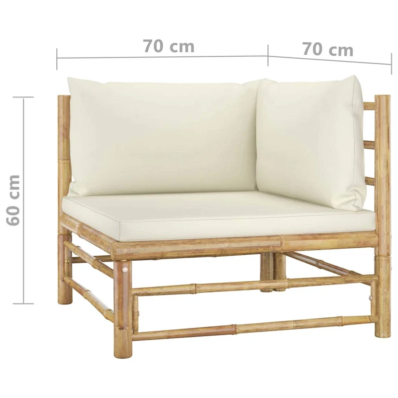 Meubles de balcon, banc de jardin en rotin, canapé de jardin 2 places, banc de balcon en bambou, canapé de jardin extérieur, ensemble de meubles de jardin, meubles de salon, canapé de balcon