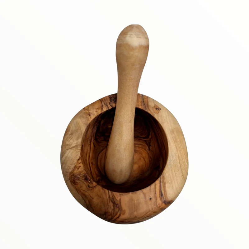 Mortier en bois d'olivier 11 cm en bois d'olivier