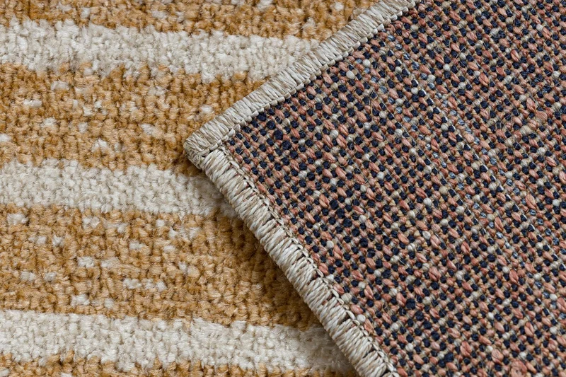 rugsx Tapis Fusion 0810 Tapis géométrique Moderne en Crème & Terracotta - Salon, Salle à Manger, Grandes pièces 160x220 cm