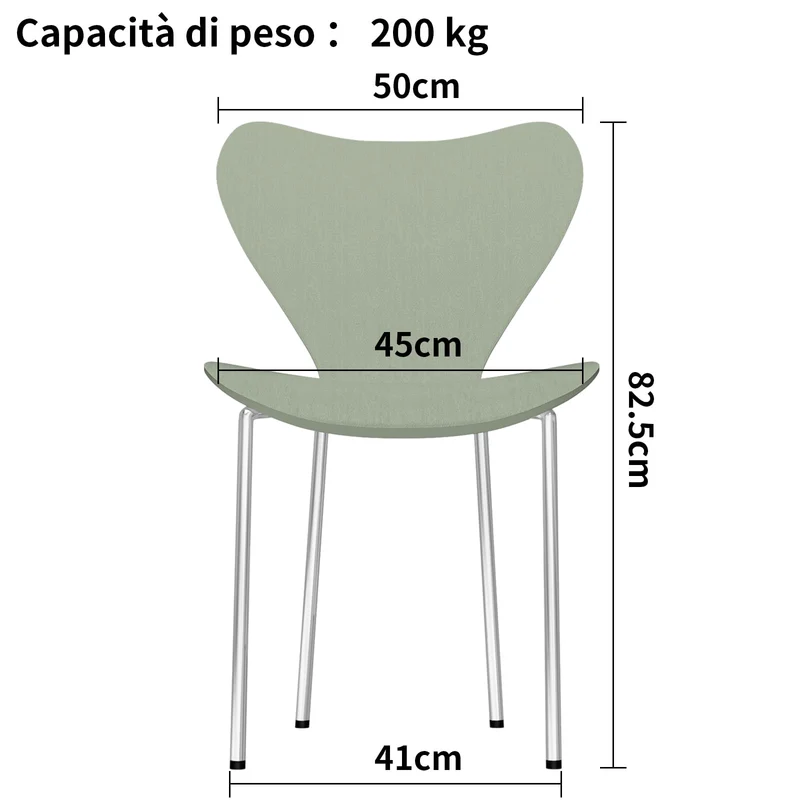 PIPIPOXER Lot de 4 chaises scandinaves, pour Salle à Manger, Bureau, Cuisine, Salon, Salle de Réunion, Jardin, Vert Clair