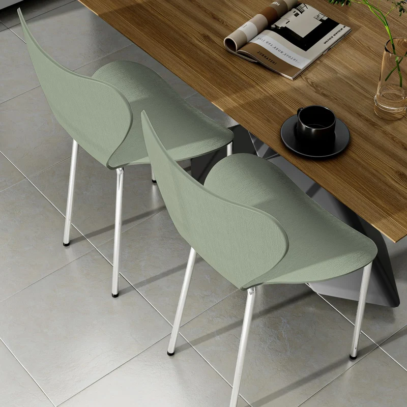 PIPIPOXER Lot de 4 chaises scandinaves, pour Salle à Manger, Bureau, Cuisine, Salon, Salle de Réunion, Jardin, Vert Clair