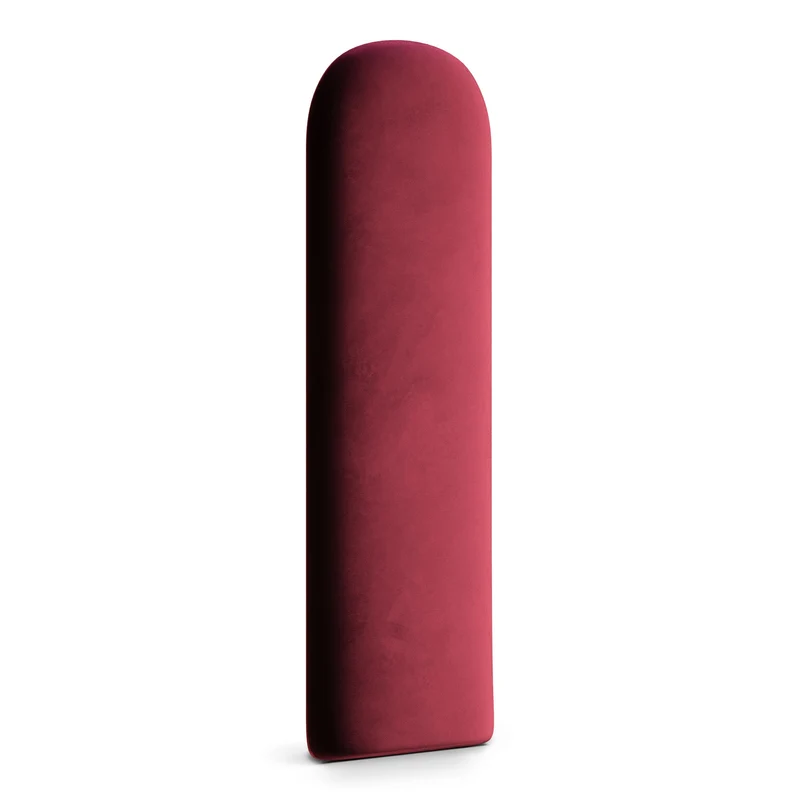 Muralo Panneau Mural Rembourré en Velours Magic Velvet 30x80 cm - Coussin Mural Capitonné, Effet 3D à Lignes Verticales, Confortable, Décoration Moderne Luxe Chambre et Salon - Rouge Bordeaux