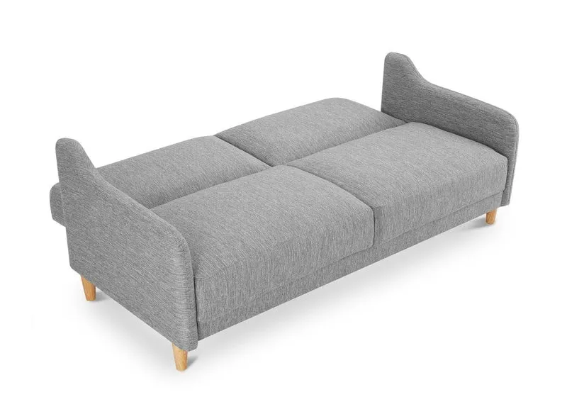 DecoInParis Canapé clic clac 3 Places en Tissu Gris Clair Marlon